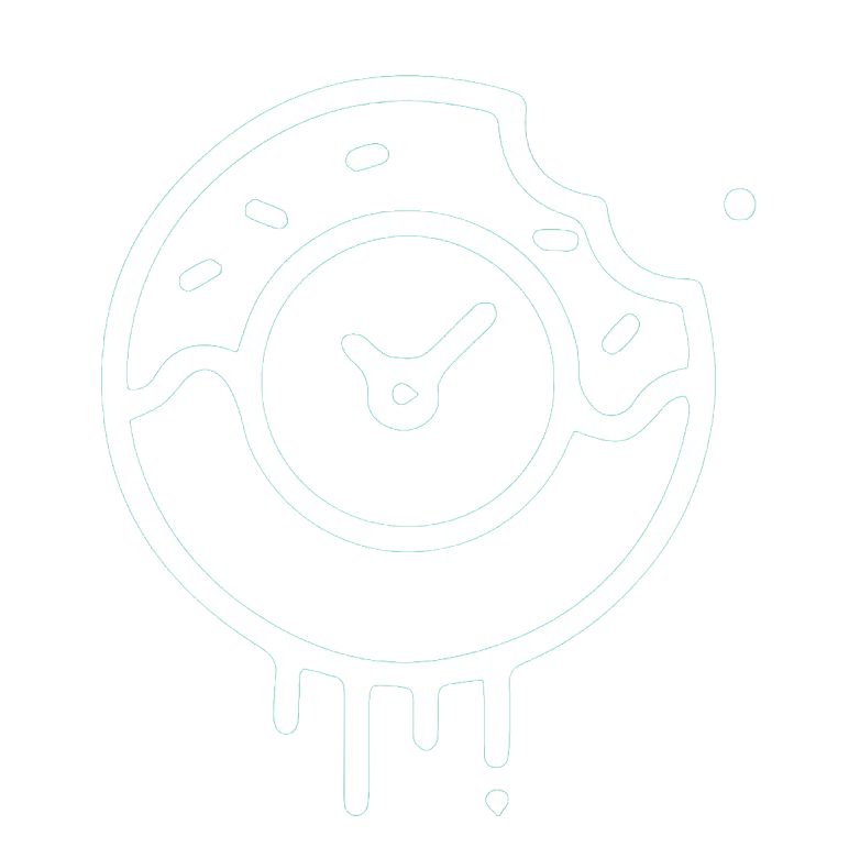 Donuts Time Outline Logo